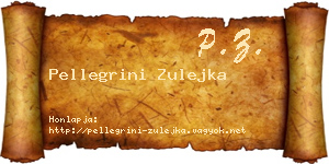 Pellegrini Zulejka névjegykártya